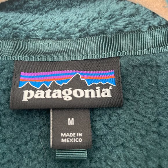 Patagonia Deep Green Fleece Pullover Medium - Picture 4 of 8